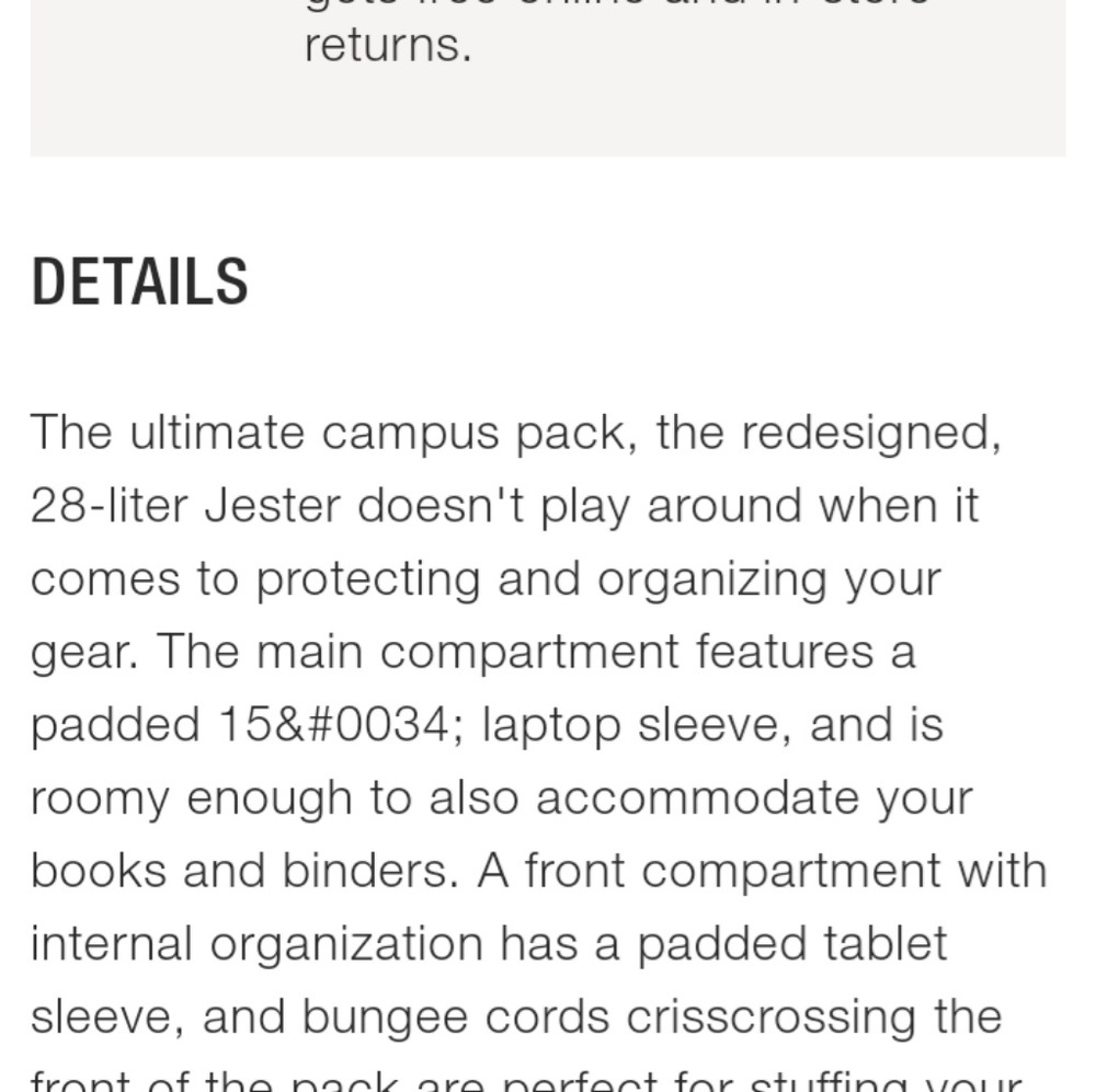 North Face Bookbag 28 Liter-Jester - Picture 2 of 4